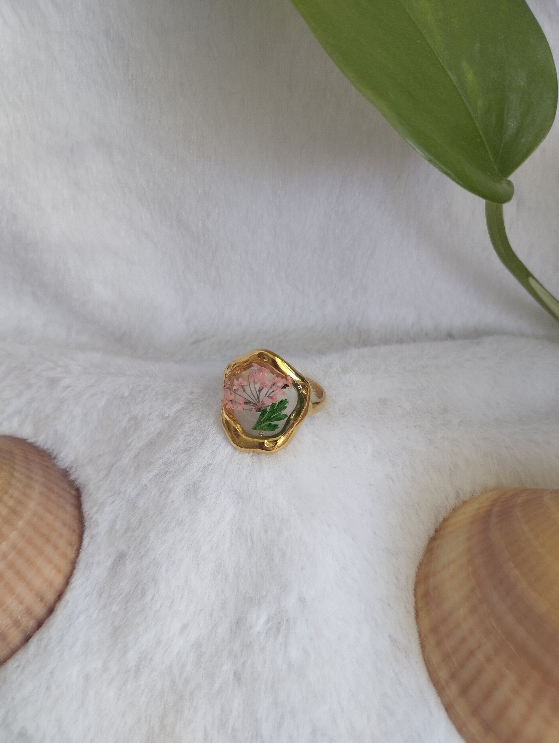 Anillo flor rosa - 1
