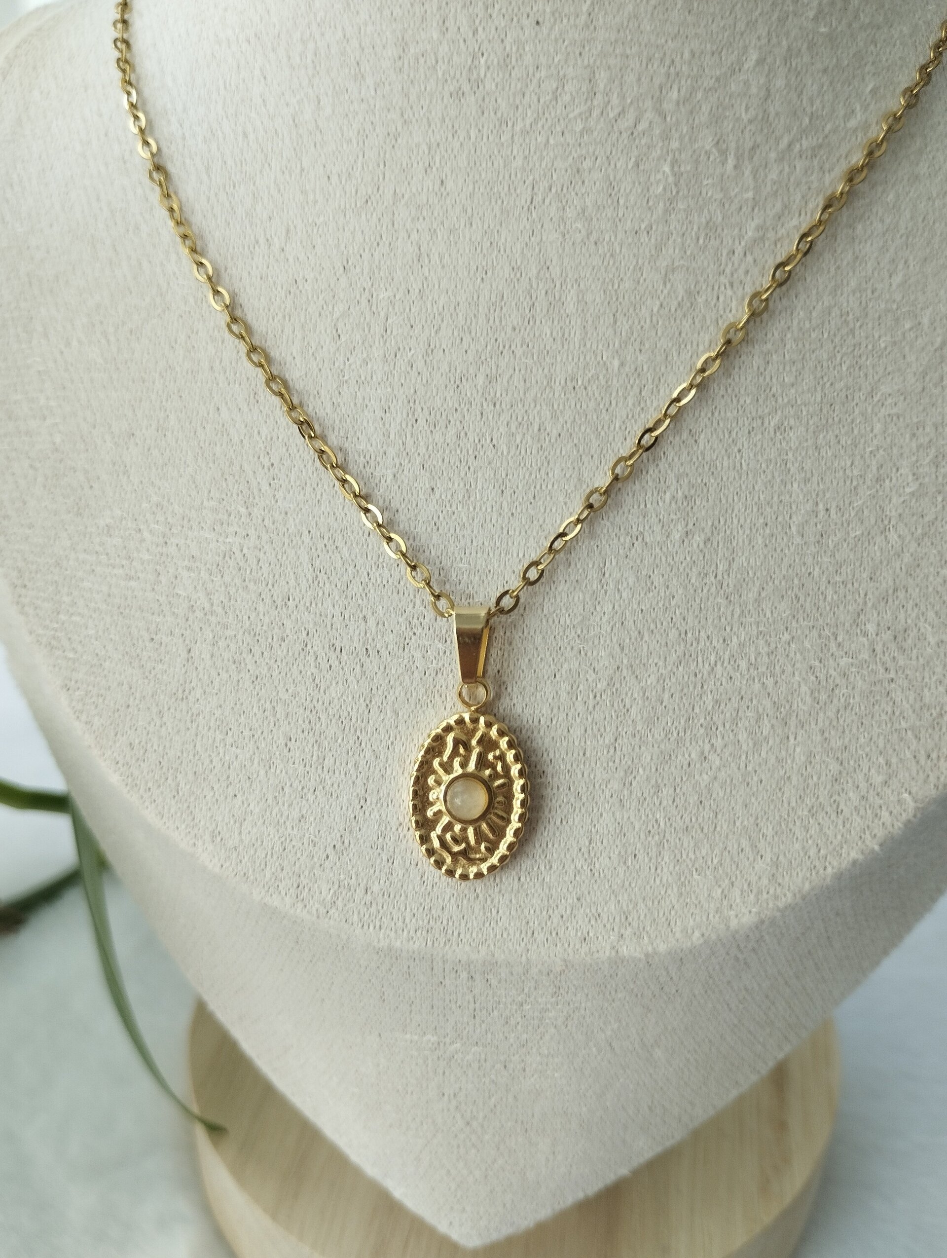 Collar piedra rosa - 4