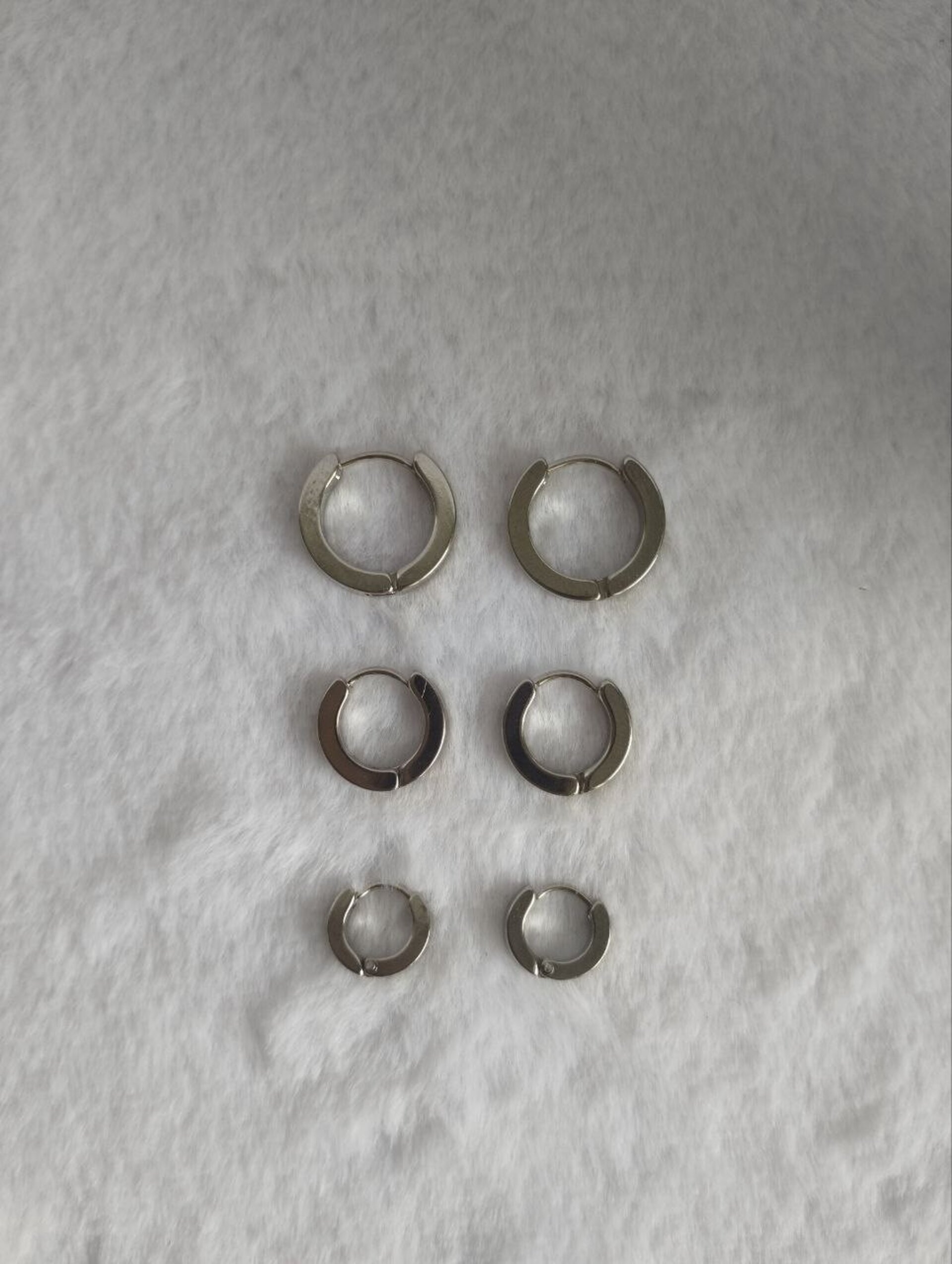 Pendientes aro plateados - 3