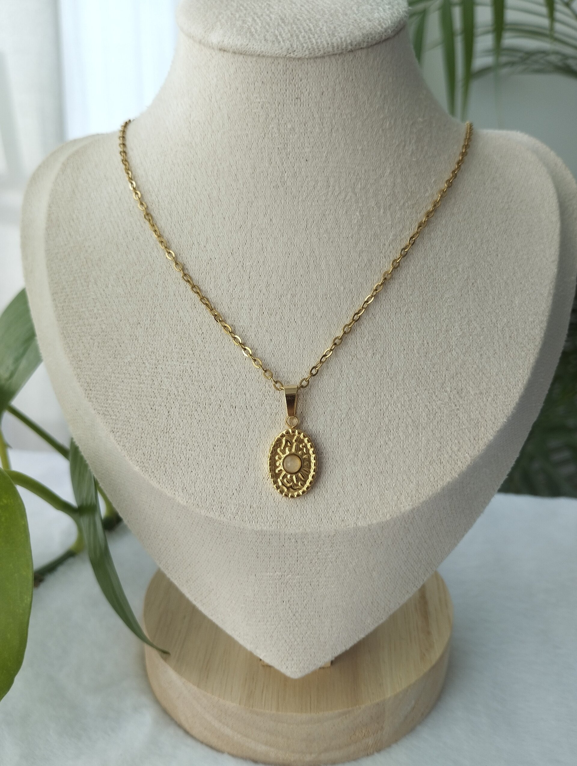 Collar piedra rosa - 2