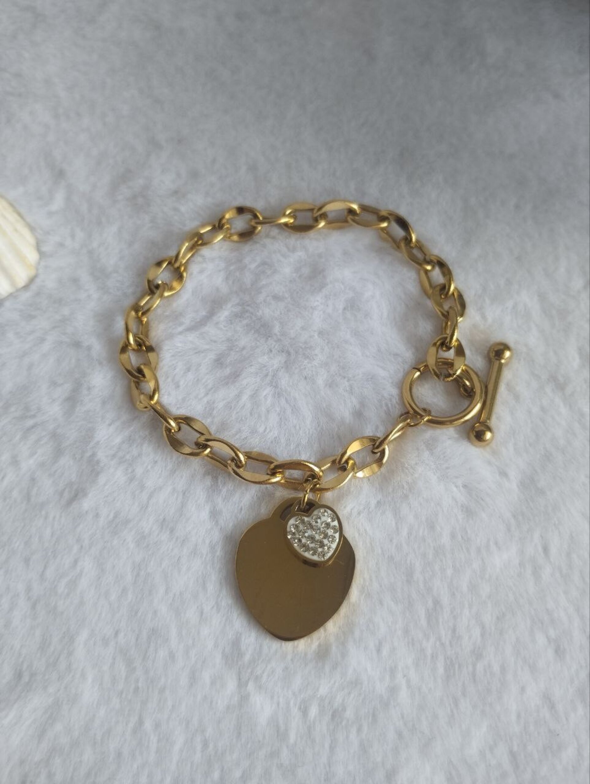Pulsera dije corazón (personalizable) - 2