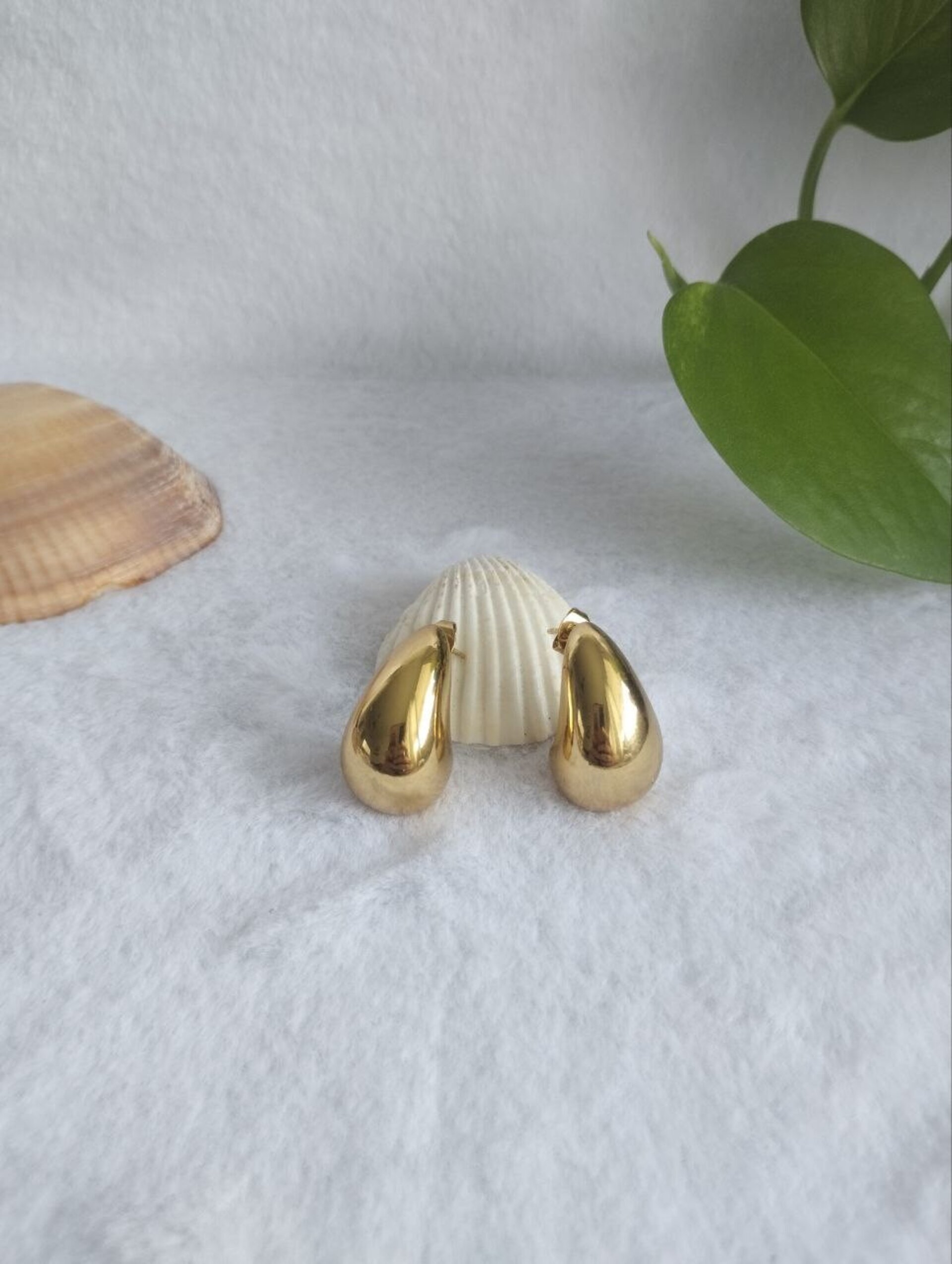 Pendientes gota dorados - 2