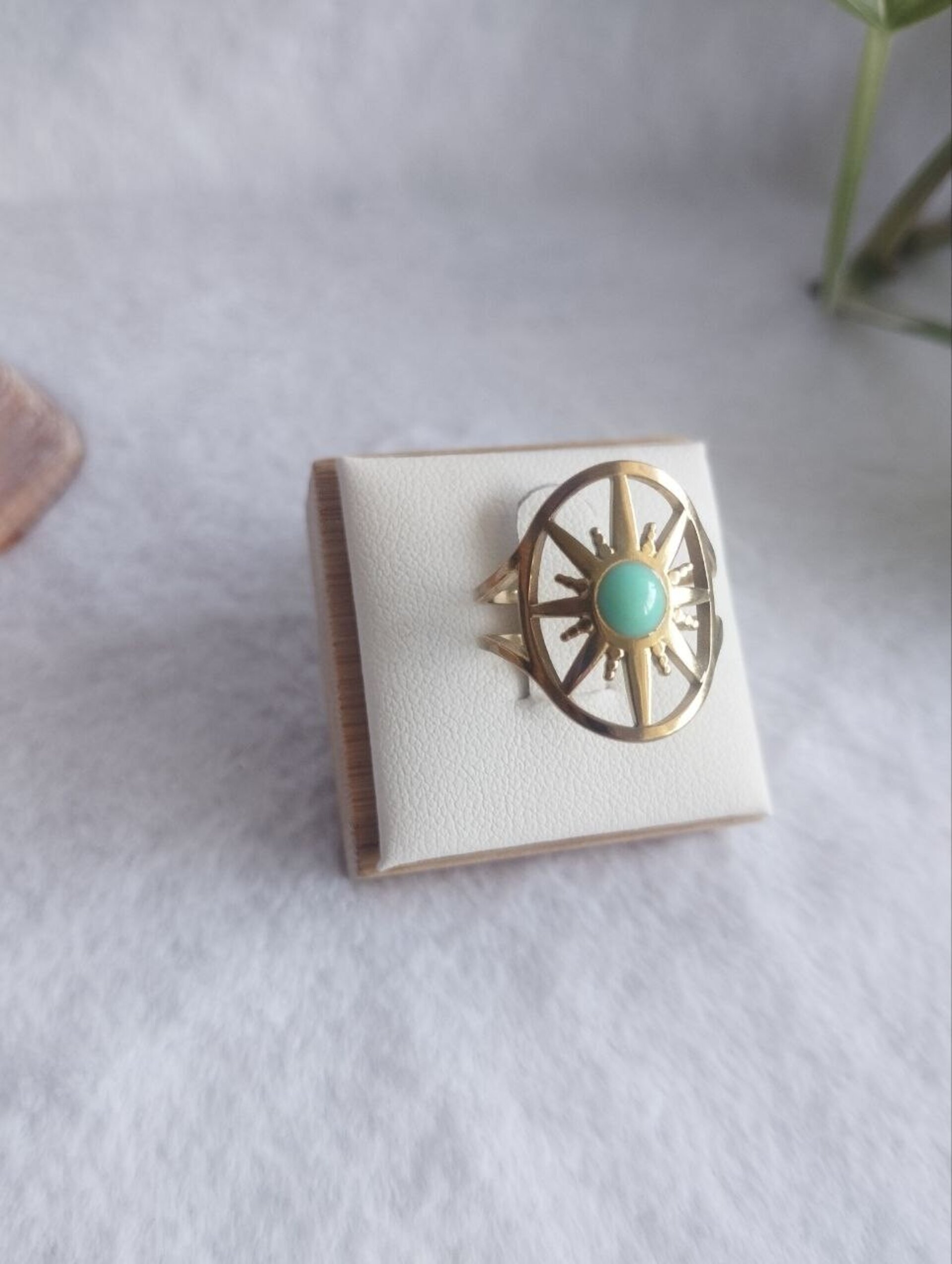 Anillo sol turquesa - 3