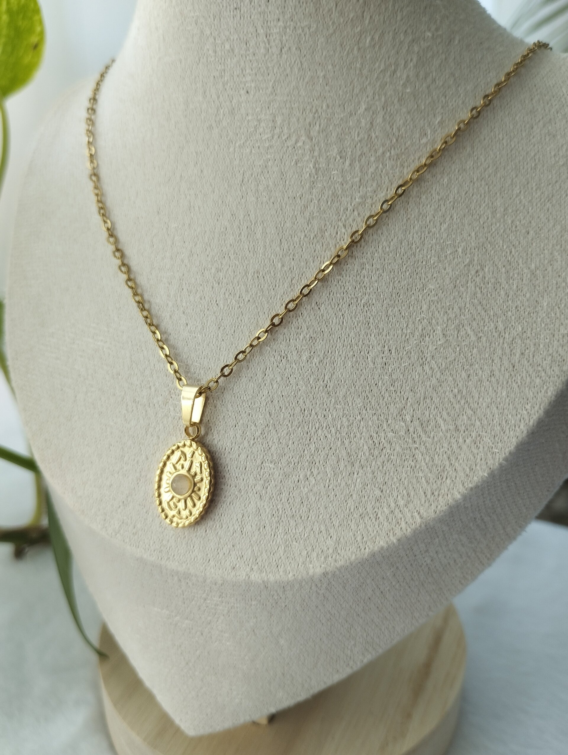 Collar piedra rosa - 3