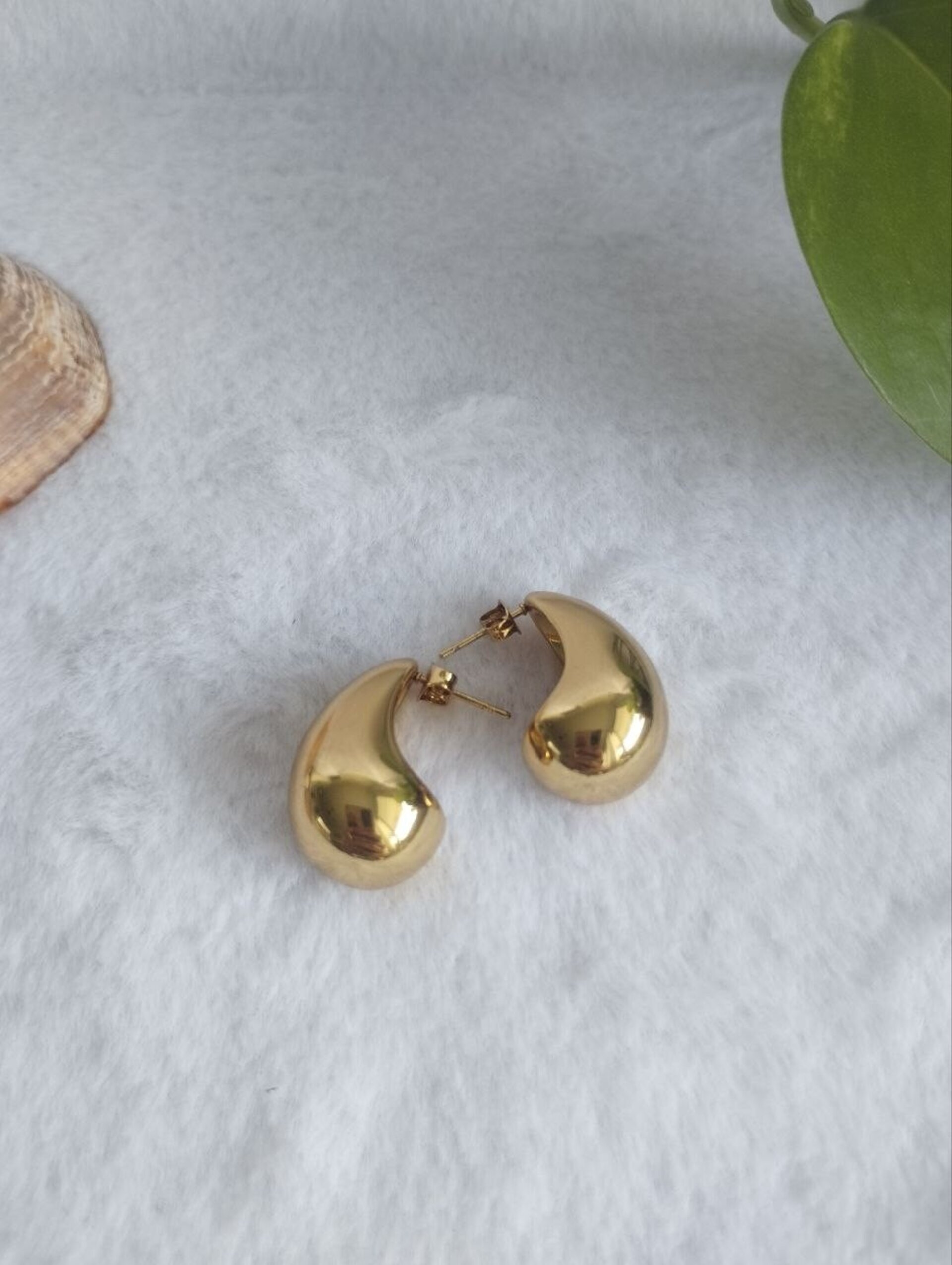 Pendientes gota dorados - 3