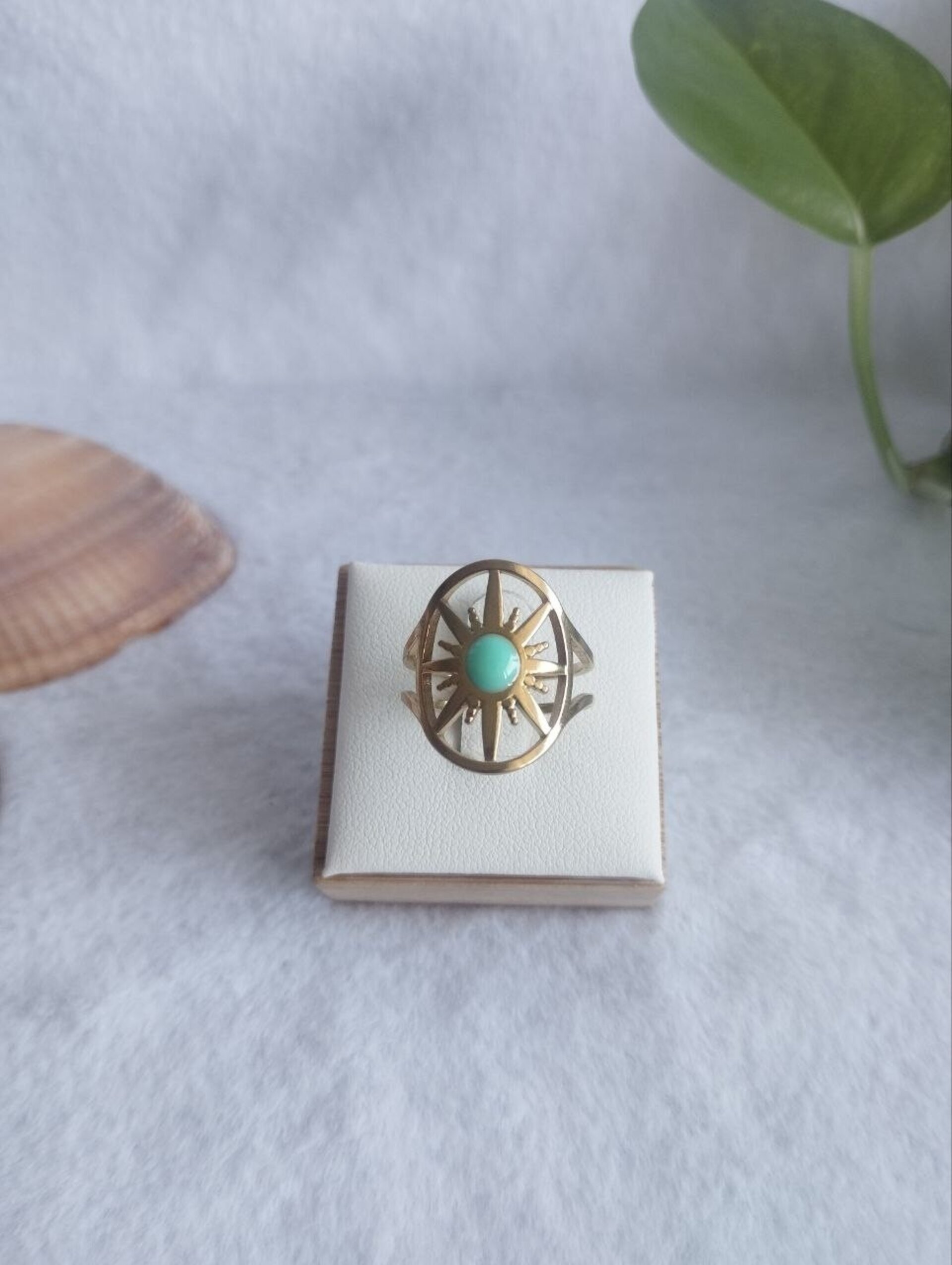 Anillo sol turquesa - 2