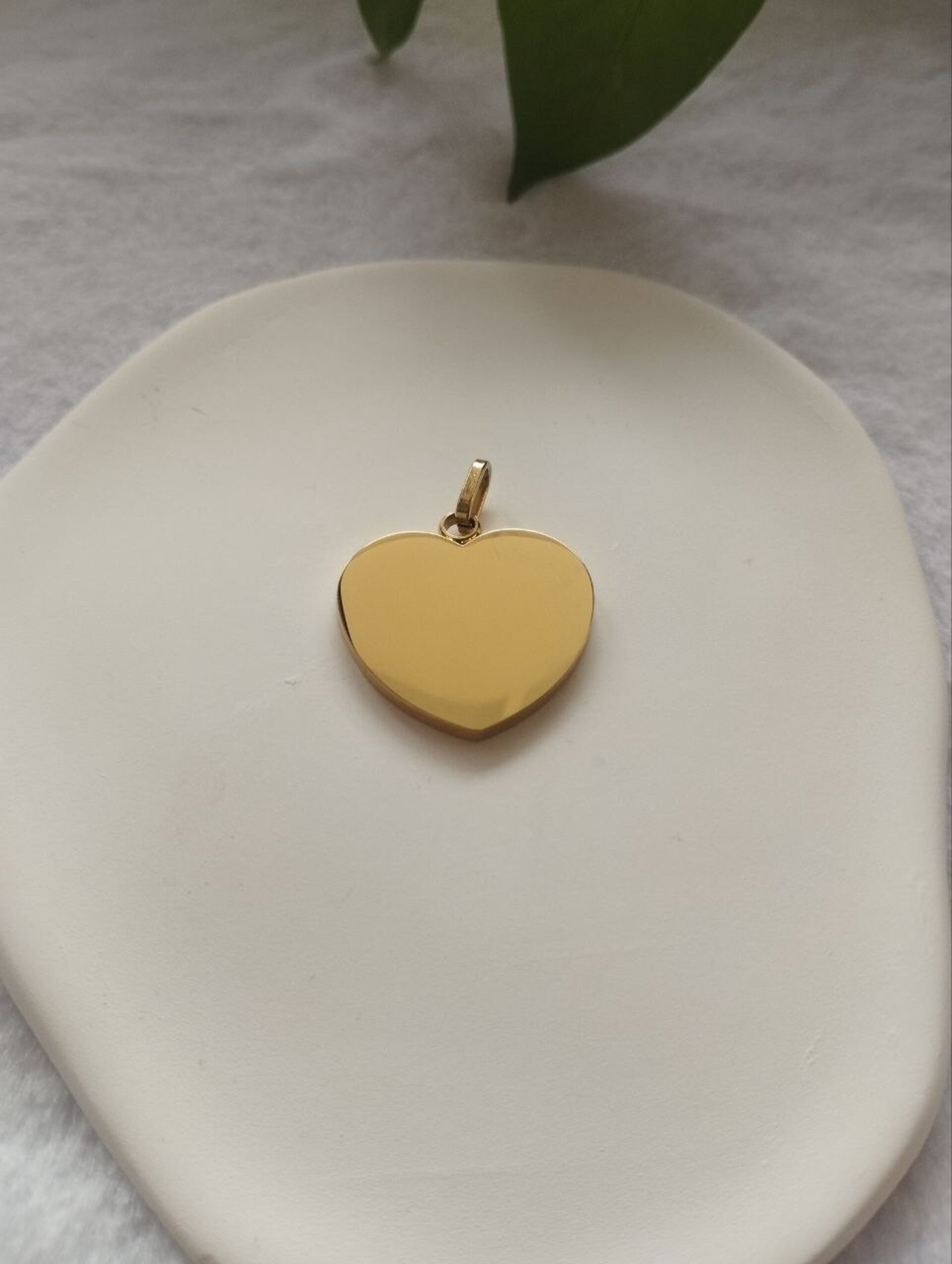 Dije corazón dorado, personalizable - 3