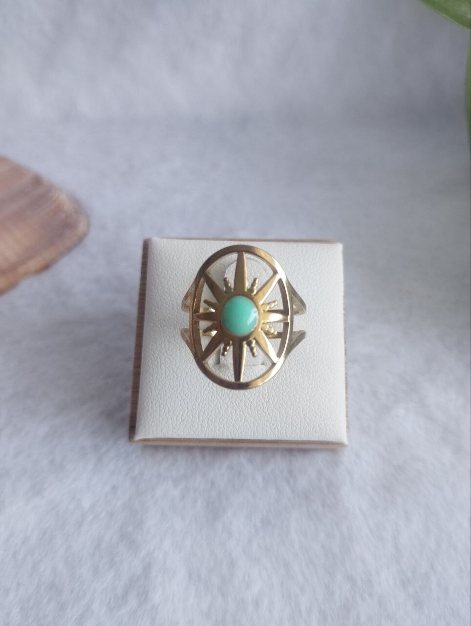 Anillo sol turquesa - 1