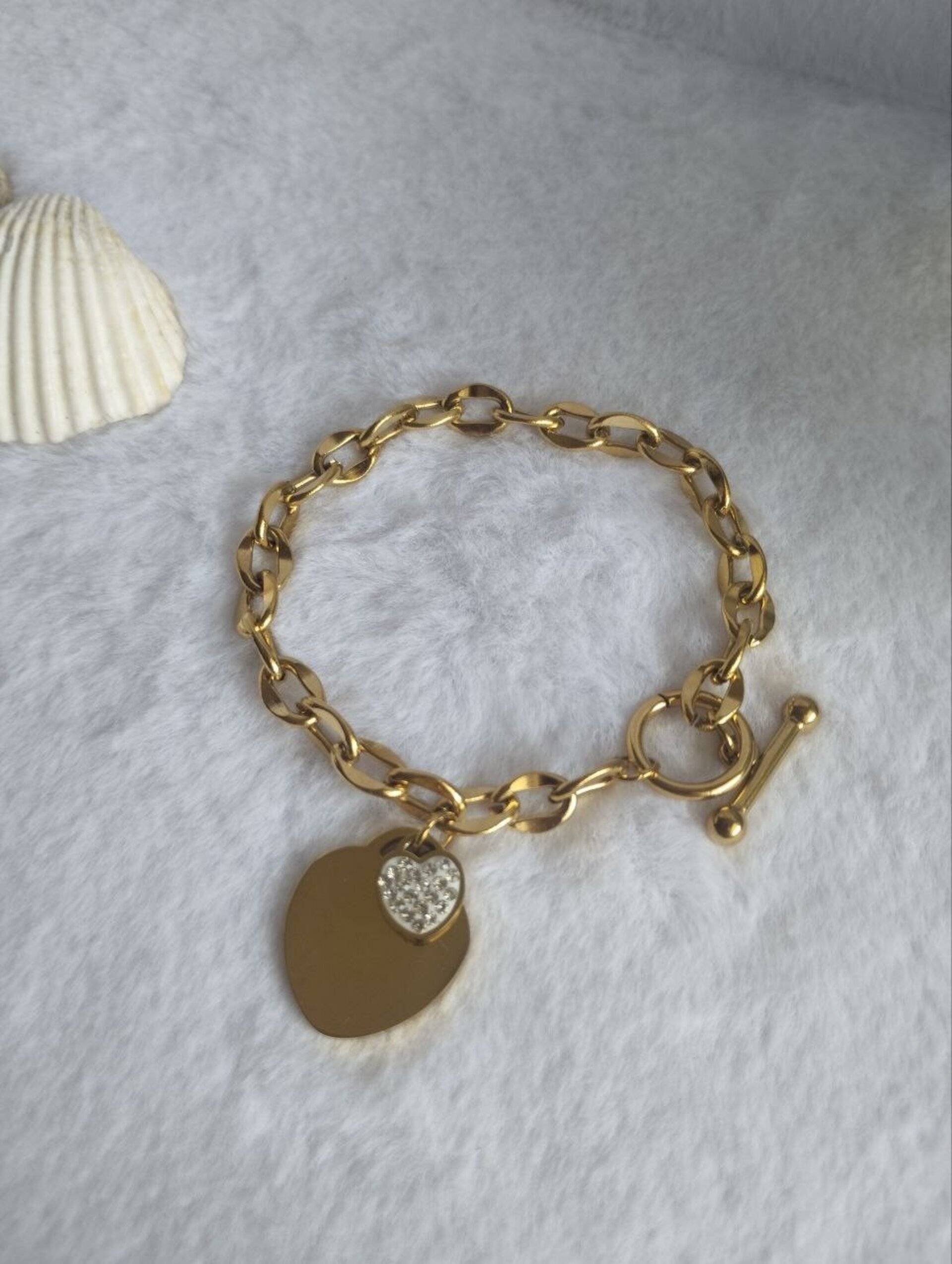 Pulsera dije corazón (personalizable) - 3