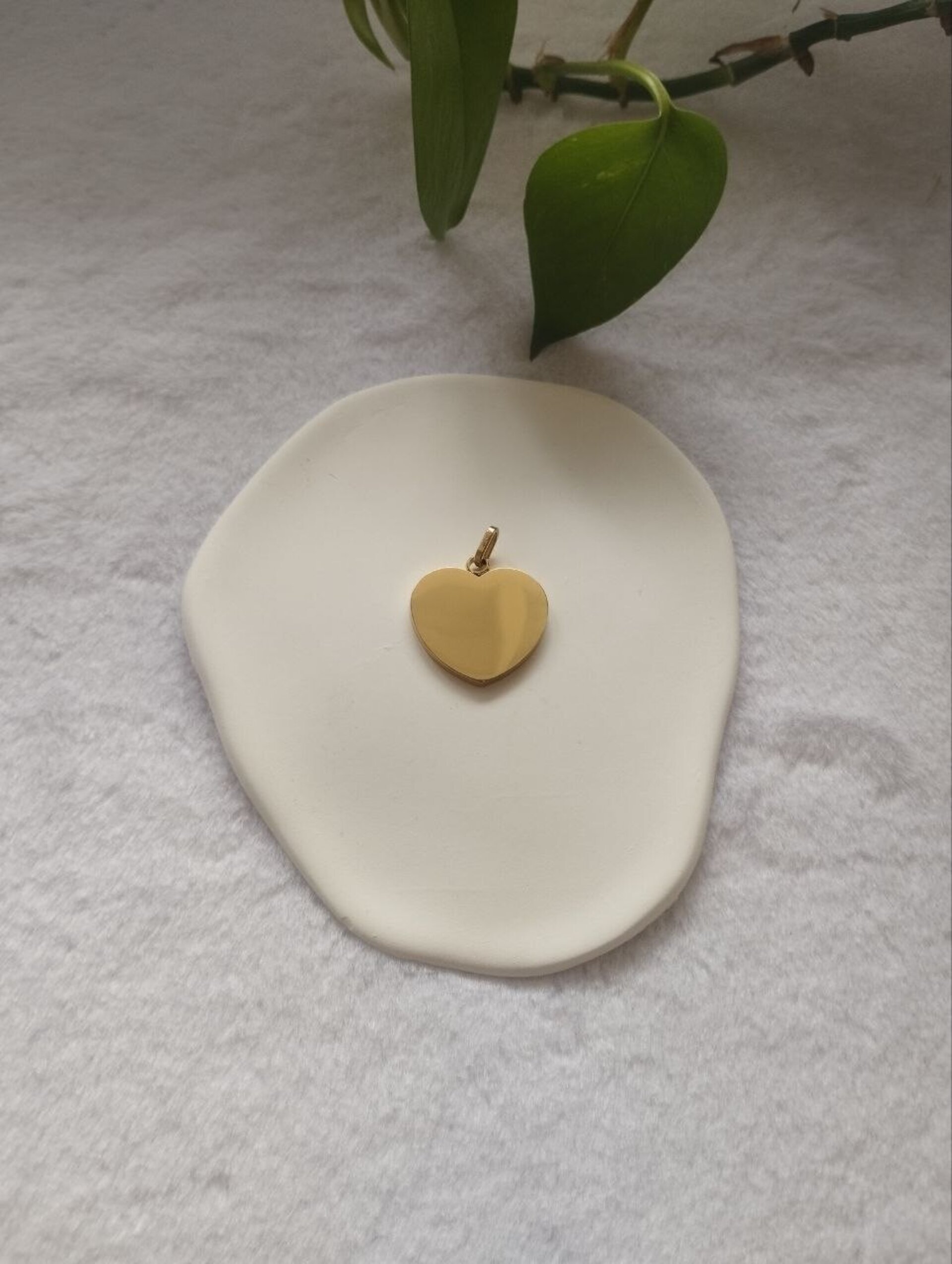 Dije corazón dorado, personalizable - 2